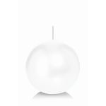 Ball wax candle MAEVA, white, Ø4"/10cm, 46h - Made in Germany