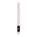 Candle AURORA for candlestick, light pink, 11"/27cm, Ø0.9"/2,2cm, 10h - Made in Germany