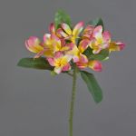 Artificial frangipani ALDAH, pink-yellow, 28"/70cm, Ø2"/5cm
