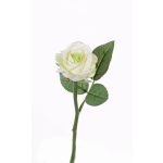 Fake rose GABI, cream-green, 10"/25cm, Ø2"/5cm
