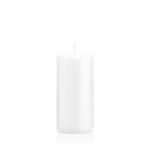 Lantern candle MAEVA, pillar, white, 6"/15cm, Ø2.8"/7cm, 63h - Made in Germany