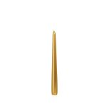 Tapered candle ROSELLA, gold, 10"/25cm, Ø1"/2,5cm, 8h - Made in Germany
