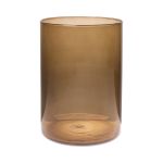 Cylindrical glass vase SANYA EARTH, brown-clear, 25cm, Ø18cm