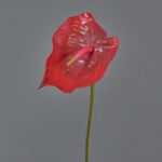 Silk flamingo flower MOIRA, red, 30"/75cm, 5.1"x8"/13x20cm