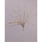 Artificial pine branch OLAV, frozen, silver, 18"/45cm