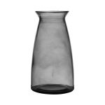 Table vase TIBBY made of glass, clear-grey, 9"/23,5cm, Ø4.9"/12,5cm