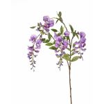 Artificial wisteria spray SOULA with flowers, purple, 31"/80cm