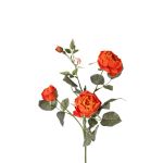 Fake rose spray DIAMANTIS, orange, 30"/75cm