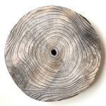 Paulownia wooden disc JESSALYN, grey, Ø10"-11"/25-27cm