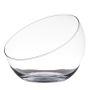 Glass bowl NELLY EARTH, slanted rim, clear, 6.7"/17cm, Ø8"/20cm
