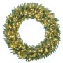 Artificial fir wreath AMARILLO, green, LEDs, Ø24"/60cm