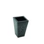 Zinc planter PILAR, black, 7"x7"x12"/19x19x31cm