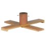 Wooden Christmas tree stand JORDI for artificial firs, dark brown, 7.5"/19cm, Ø29"/74cm