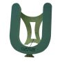 OASIS® Wet floral foam Letter U, Bioline wooden base, wooden stand, green, 16"x15"x2"/40x37x5cm