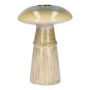 Ceramic vase PELISCHA, mushroom shape, green-cream, 15cm, Ø10cm