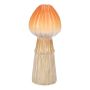 Ceramic mushroom vase RADOMILA, grooves, orange-beige, 18cm, Ø7,4cm