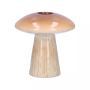 Vase for flowers RAIMUNDE made of ceramic, mushroom shape, brown-beige, 9,5cm, Ø9cm