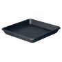 Square planter coaster TOULA made of plastic, anthracite, 14"x14"x2.4"/36x36x6cm