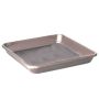 Square planter coaster TOULA made of plastic, taupe, 10"x10"x1.6"/26x26x4cm