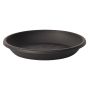 Round planter coaster VENERA made of recycled plastic, with holes, anthracite, 2"/5cm, Ø13"/32cm