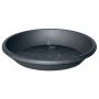 Round planter coaster DONIKA made of plastic, with holes, anthracite, 1.6"/4cm, Ø9"/22cm