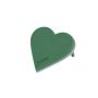 OASIS® Wet floral foam heart, wedding decoration, ECObase rigid foam bottom, wooden sticks, green, 8"x7.5"x1.8"/20x19x4.5cm