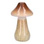 Flower vase RATBURGA, mushroom shape, ceramic, brown-beige, 16cm, Ø9cm