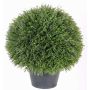 Artificial Cypress ball SIMONA, in planter, 18"/45cm, Ø16"/40cm