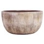Fruit bowl made of ceramic KAMUNI, vertical stripes, grey-green, 4.7"/12cm, Ø9"/23cm