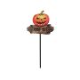 Halloween decoration pumpkin garden stake ANDUIN, KEEP OUT, orange-brown, 19"x1"x36"/47x2.5x91cm