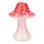 Flower vase RICHLINDE, toadstool, ceramic, red-white, 21cm, Ø15cm