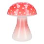 Toadstool ceramic vase SEBALDE, red-white, 21cm, Ø16cm