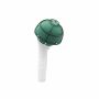 OASIS® Wet floral foam Bridal bouquet holder with angled plastic handle, mesh, green, Ø2.8"/7cm