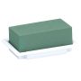 OASIS® Rectangular wet floral foam for arrangements, in paper compound tray, green-white, 5.1"x3.5"x2"/13x9x5cm