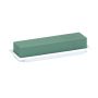 OASIS® Rectangular wet floral foam for arrangements, in paper compound tray, green-white, 10"x3.5"x2"/25x9x5cm