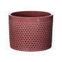 Ceramic plant pot CINZIA, dot pattern, merlot red, 10"/25,5cm, Ø11"/28cm