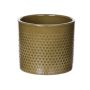 Ceramic plant pot CINZIA, dot pattern, khaki, 4.8"/12,3cm, Ø5.3"/13,5cm