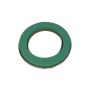OASIS® Wet floral foam Wreath, Biolit recycled paper tray, green, 2.4"/6cm, Ø17"/44cm