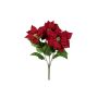 Artificial flower Poinsettia WALERIA on spike, red, 20"/50cm