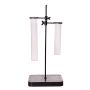 Decorative laboratory glasses AUDREY with stand, clear-black, 16x16x35cm