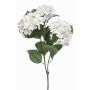Artificial hydrangea branch SWINER, white, 100 cm