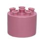 Flower vase VIVIANNE with 6 openings, dolomite, lilac, 4.1"/10.5cm, Ø4.7"/12cm