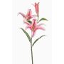 Artificial tiger lily KRAWEL, Eco Collection, pink-rose-white, 85cm, Ø21cm