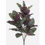 Artificial Calathea makoyana 'TROGAR' on a stake, green-violet, 28"/70cm