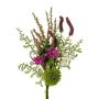 Artificial bouquet of marguerites, astilbes and snowballs LURZA, fuchsia, 12"/30cm