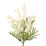 Decorative branch Mimosa KROVEN, white, 16"/40cm