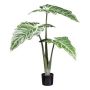 Artificial plant: Colocasia TAHRON, green-white, 4ft/130cm
