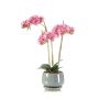 Artificial Phalaenopsis orchid JOLANA in a ceramic pot, pink, 18"/45cm