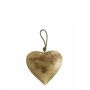 Metal Heart hanger DORANA, hanging cord, gold, Ø13cm