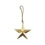 Metal Star hanger DORANA, hanging cord, gold, Ø12cm